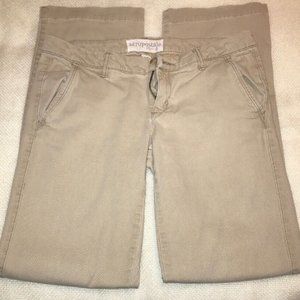 Aeropostale Stretch Womens US Size 5 Size 6 Regular Cotton Khaki Pants